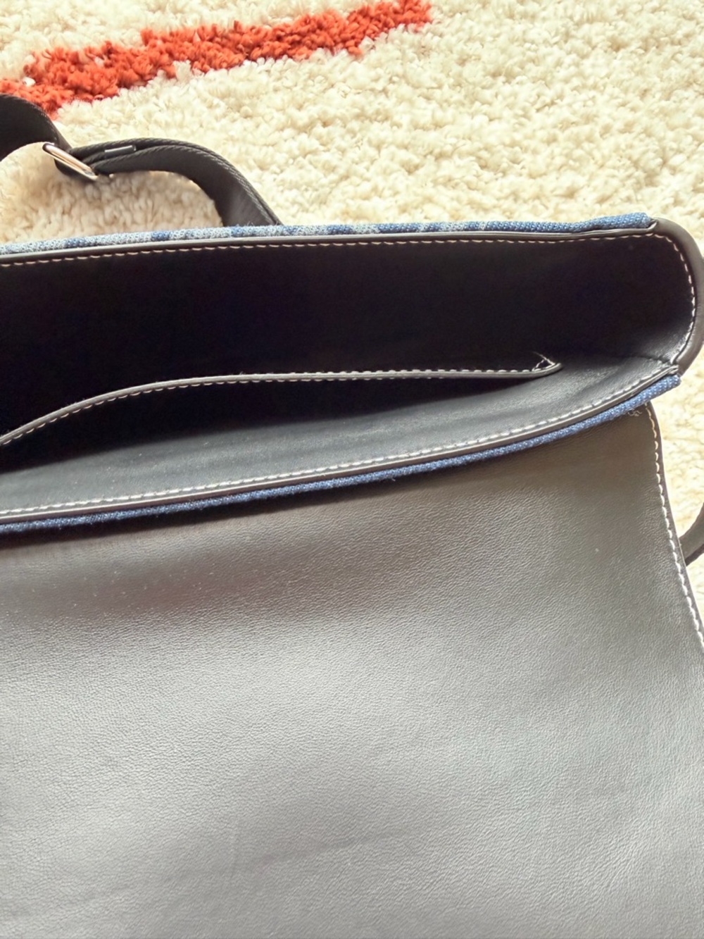 Burberry Denim Medium print Note Crossbody bag Blue NWT - Picture 9 of 13